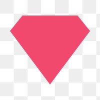 Pink diamond geometric shape transparent png