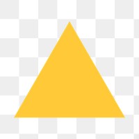 Yellow triangle geometric shape transparent png