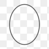 Stroke oval geometric shape transparent png