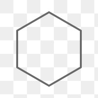 Stroke hexagon geometric shape transparent png