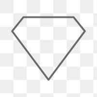 Stroke diamond geometric shape transparent png