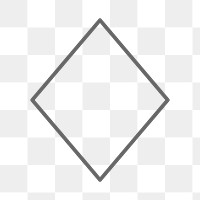 Stroke rhombus geometric shape transparent png