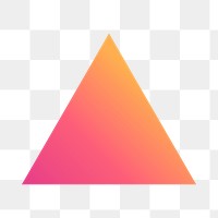 Gradient triangle geometric shape transparent png