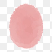 Pink watercolor oval geometric shape transparent png