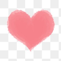 Pink watercolor heart geometric shape transparent png