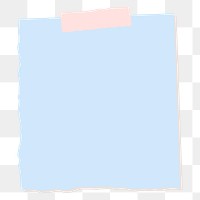 Blue square paper note transparent social ads template png