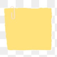 Yellow square paper note social ads template transparent png