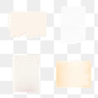 White paper note collection social ads template transparent png