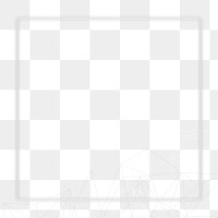 Gray frame with polygon pattern transparent png