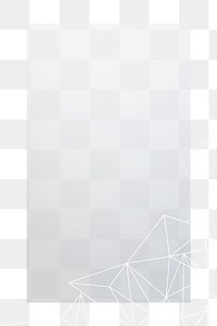 Gray frame with polygon pattern transparent png