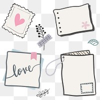 Planner doodle collection transparent png