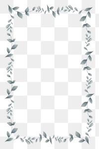 Rectangle leafy frame transparent png