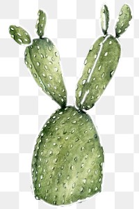 White neon cactus design transparent png