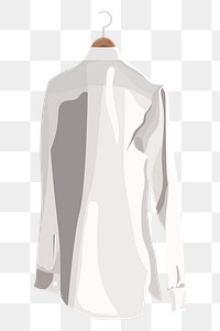 White shirt hanging on a hanger design element transparent png