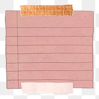 Blank pink paper note transparent png