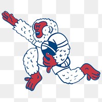 Yeti rugby player transparent png