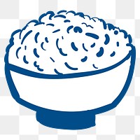 Japanese streamed rice in a bowl transparent png