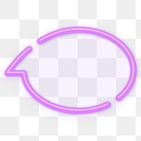 Purple speech balloon design element transparent png