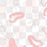 Pink botanical patterned background