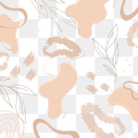 Beige botanical patterned background