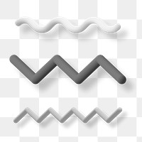 White tone zig zag lines design element 