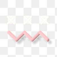 Pastel pink zig zag line design social banner