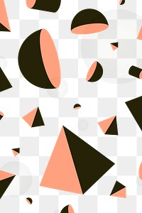 Pink and black geometrical shapes transparent png