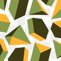 Retro green geometrical pattern transparent png