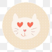 Cute cat story highlights icon for social media transparent png