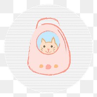 Cute cat story highlights icon for social media transparent png