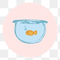 Gold fish story highlights icon for social media transparent png