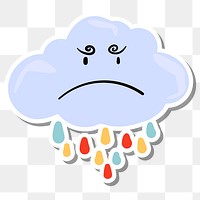 Moody cloud sticker design element