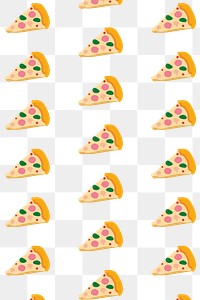 Doodle pizza seamless pattern design element