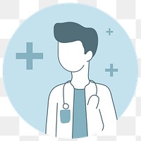 Doctor, medical healthcare pfrofessional character transparent png