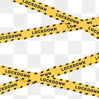 Yellow lockdown caution tape transparent png
