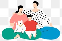 Happy family staying at home during the coronavirus pandemic transparent png