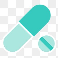 Green pills element transparent png