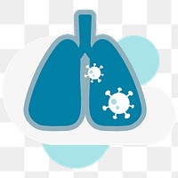 Lung damage caused by coronavirus  element transparent png