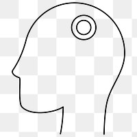 Line drawing character headache from COVID-19 symptoms transparent png