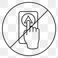 Don&#39;t touch buttons coronavirus prevention icon transparent png