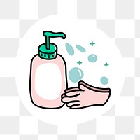 Wash your hands frequently to prevent coronavirus pandemic icon transparent png