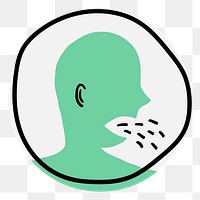 Coughing man with coronavirus symptoms icon transparent png