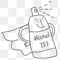 75% alcohol gel png COVID-19 doodle illustration