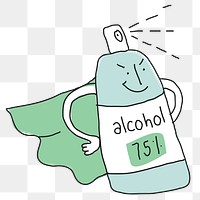 75% alcohol gel png COVID-19 doodle illustration