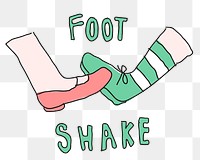 Foot shake png social distancing in new normal lifestyle doodle drawing