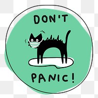 Don&#39;t panic! png new normal lifestyle doodle sticker