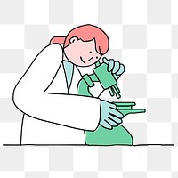 Vaccine development png doodle illustration