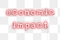 Economic impact during coronvirus outbreak neon sign transparent png