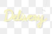 Delivery during coronavirus pandemic neon sign transparent png