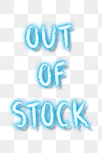 Out of stock during coronavirus outbreak neon sign transparent png 